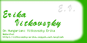 erika vitkovszky business card